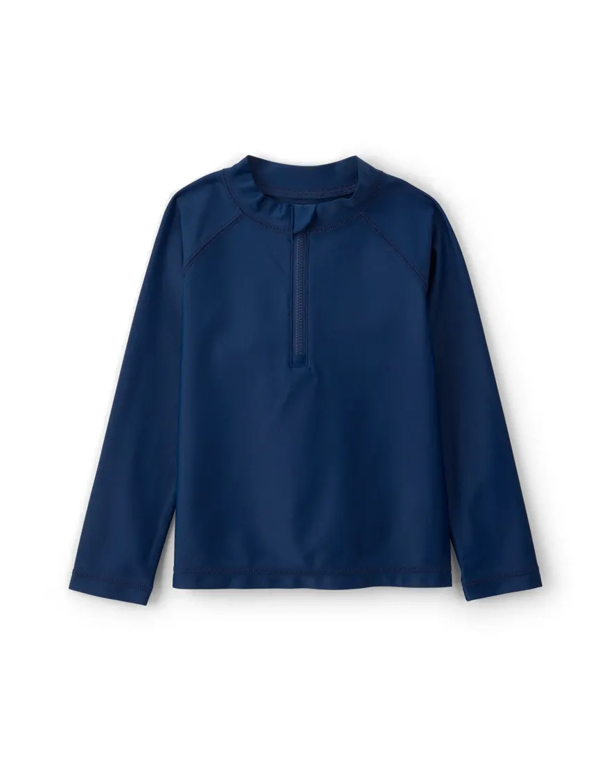 Camiseta de praia infantil menino UV 50+ - Azul-Marinho