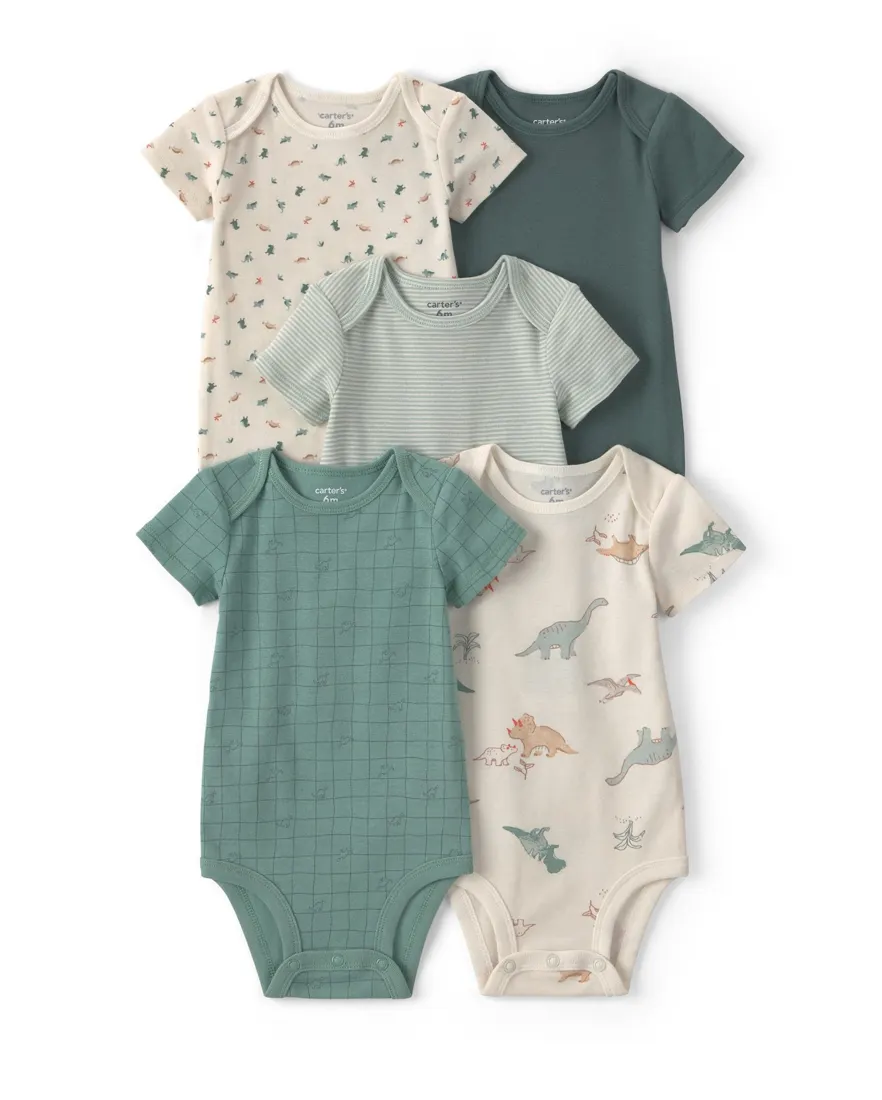 Outra vista de Kit body bebê 5 peças estampado - Multicor