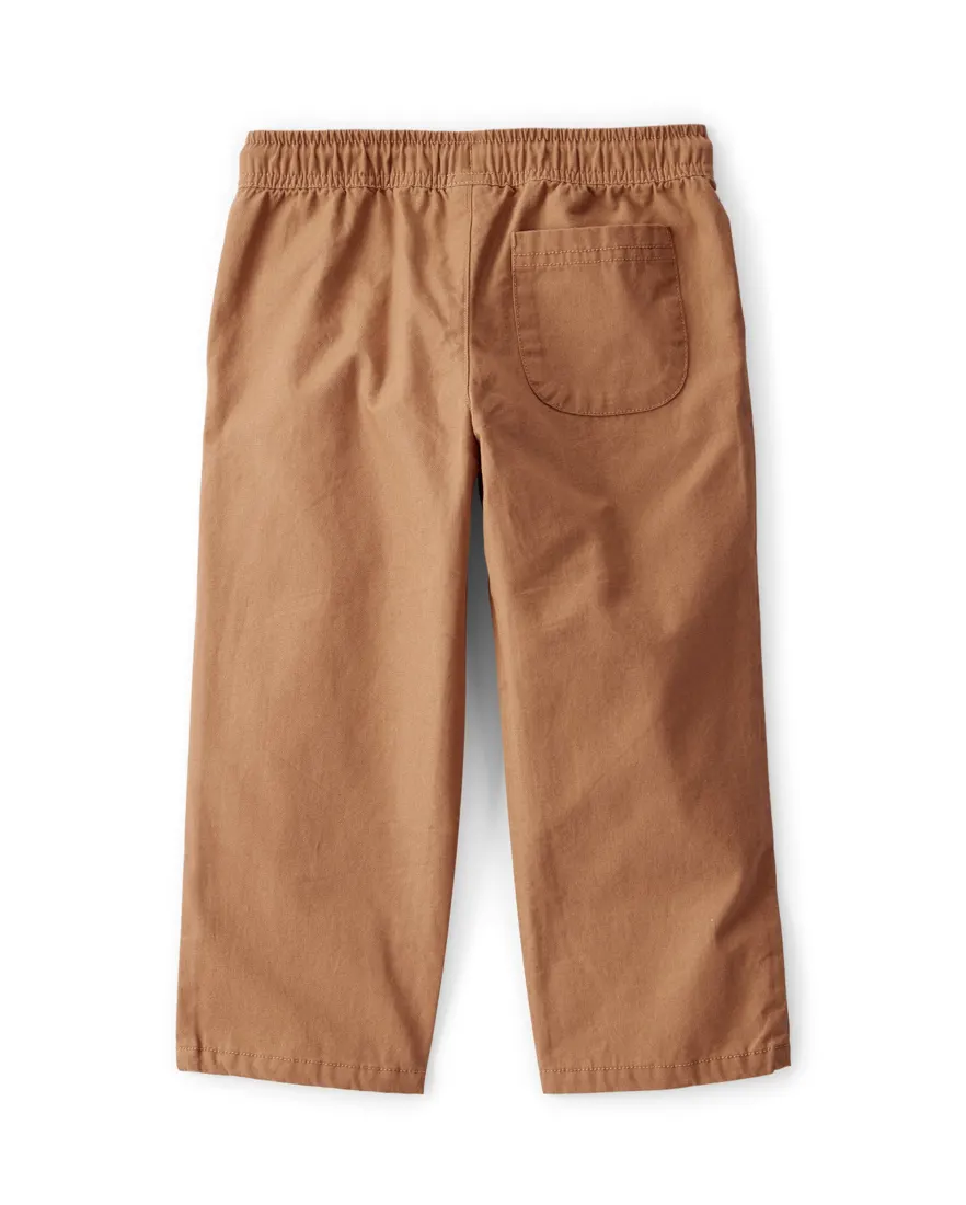 Outra vista de Calça infantil bolso cargo - marrom
