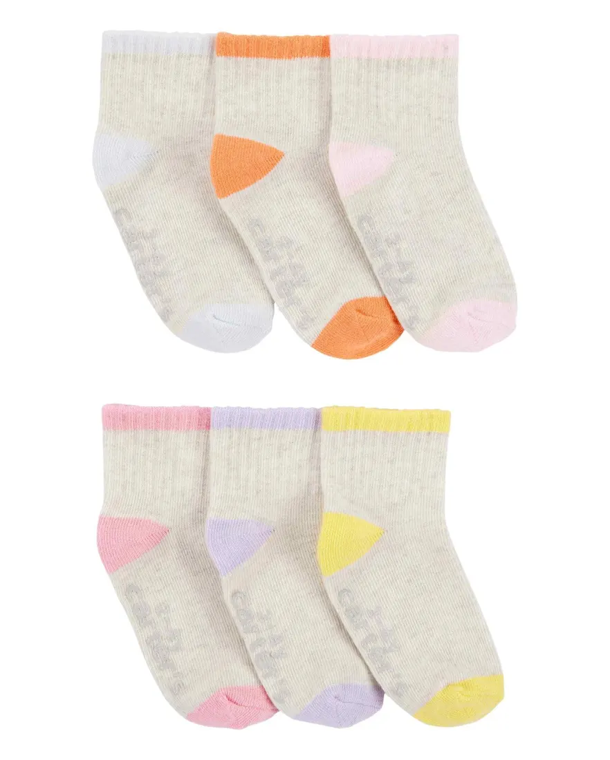 Kit meia infantil 6 pares mescla multicor