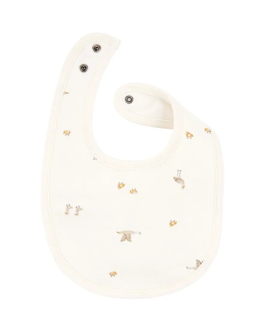 Outra vista de Kit babador bebê pelicano em algodão 3 peças - Multicor