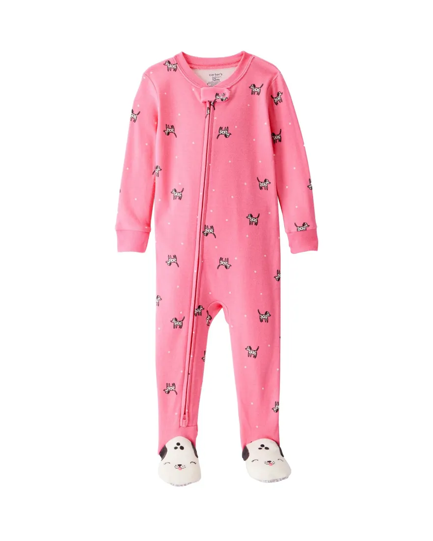Macacão pijama infantil dálmatas - rosa