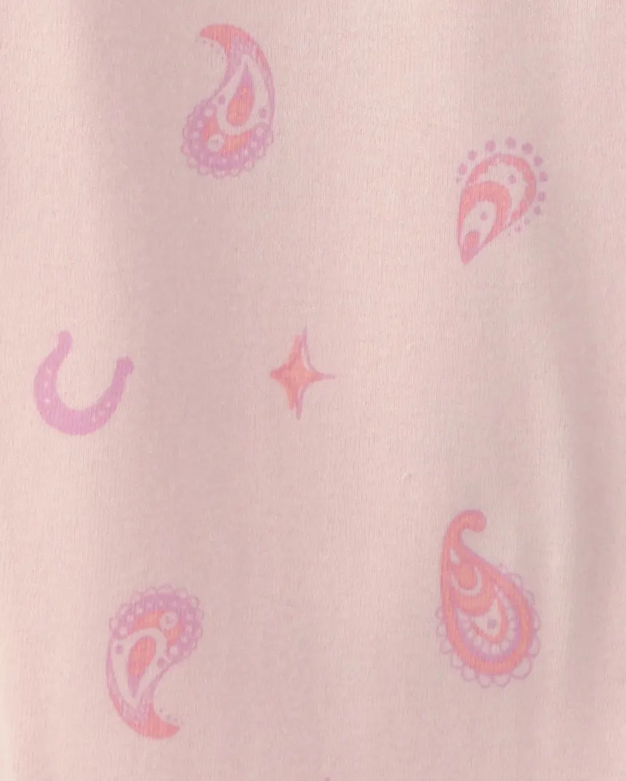 Outra vista de Pijama curto infantil 4 peças estampado - Multicor