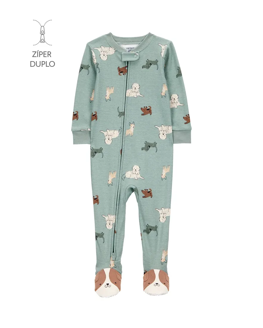 Macacão pijama bebê com pezinho bichinhos