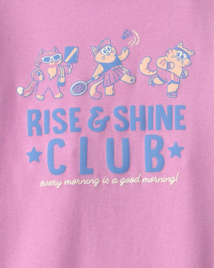 Outra vista de Pijama curto infantil 4 peças estampado - Multicor