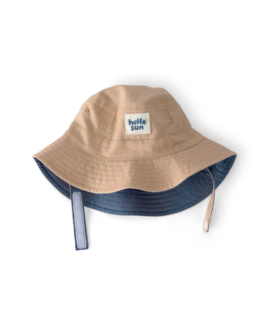 Chapéu bucket bebê pespontado - Bege