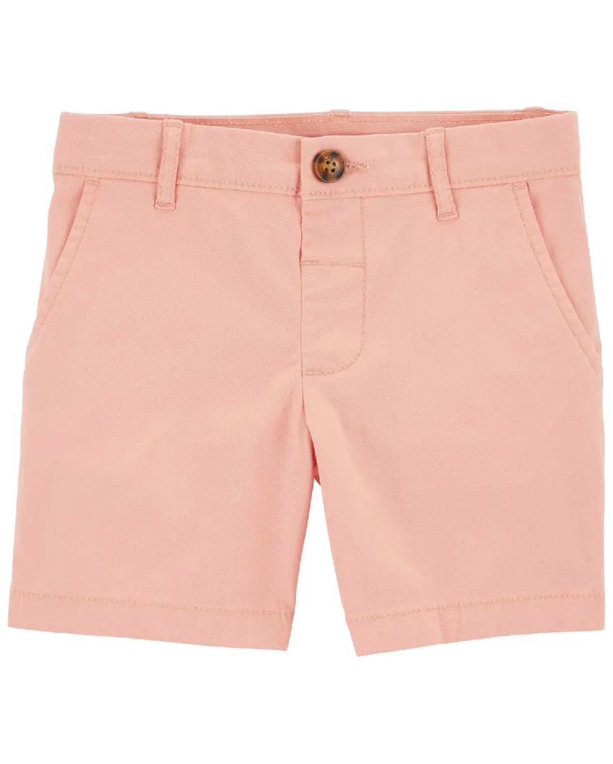 Bermuda sarja infantil com 3 bolsos laranja