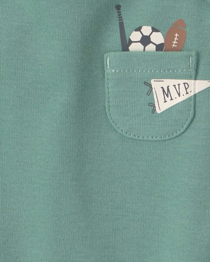 Outra vista de Kit body bebê 7 peças estampado - Multicor