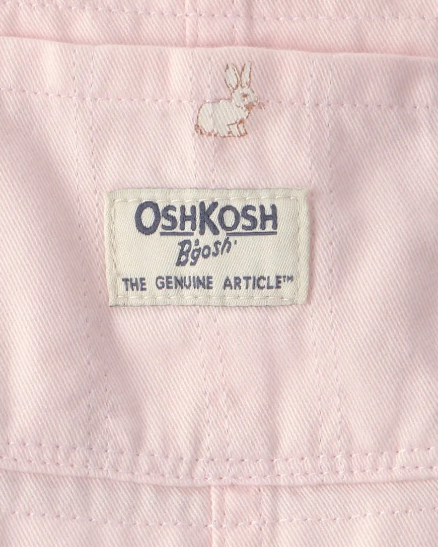 Outra vista de Salopete de sarja bebê coelhinhos - rosa