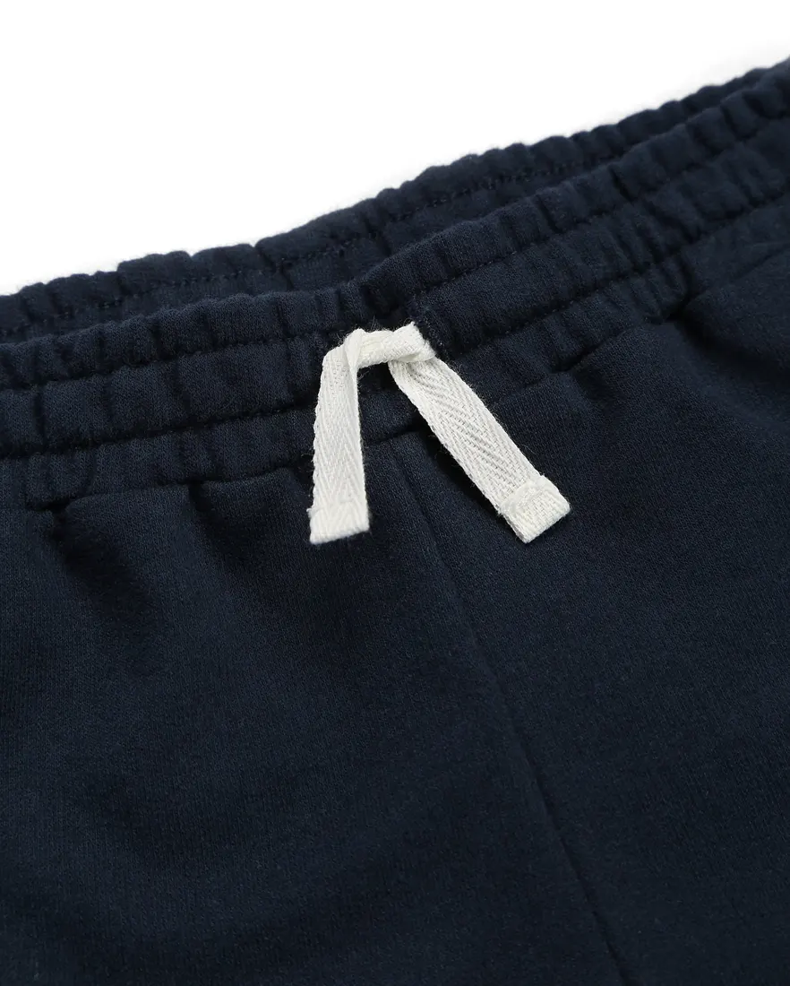 Outra vista de Short infantil com amarração - azul