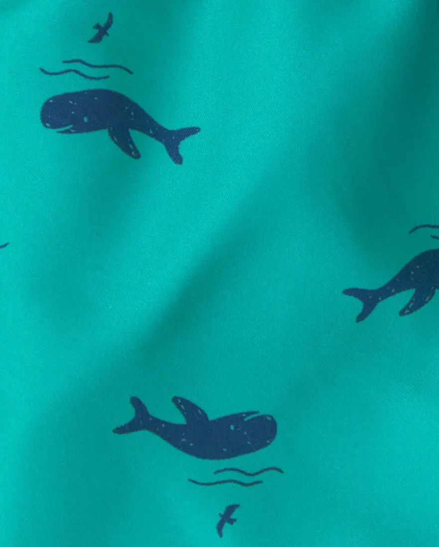 Outra vista de Short água infantil menino estampado UV 50+