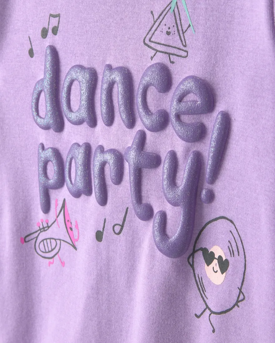 Outra vista de Pijama infantil 4 peças estampado - Multicor