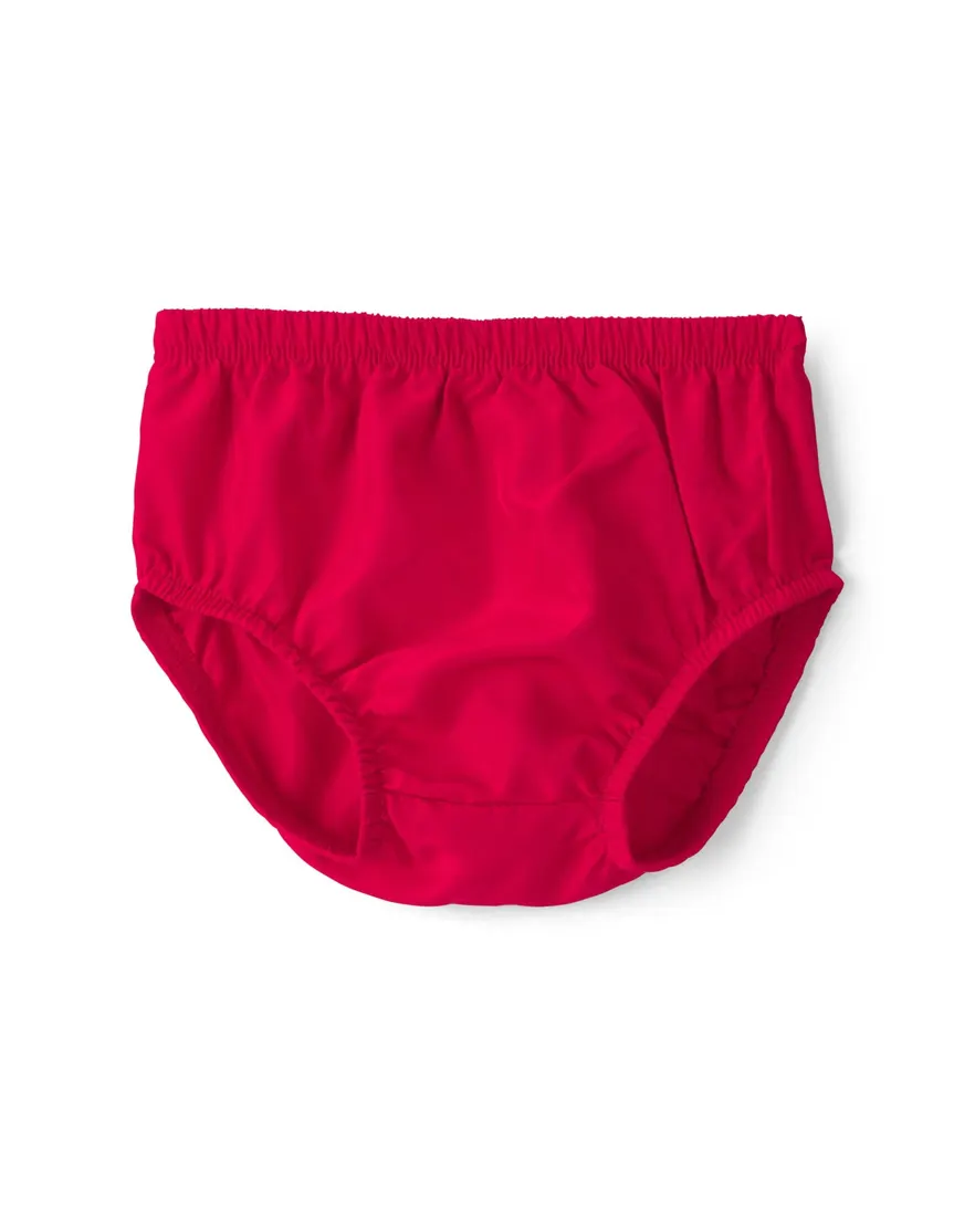 Outra vista de Vestido com calcinha bebê menina em algodão xadrez Natal - Multicor