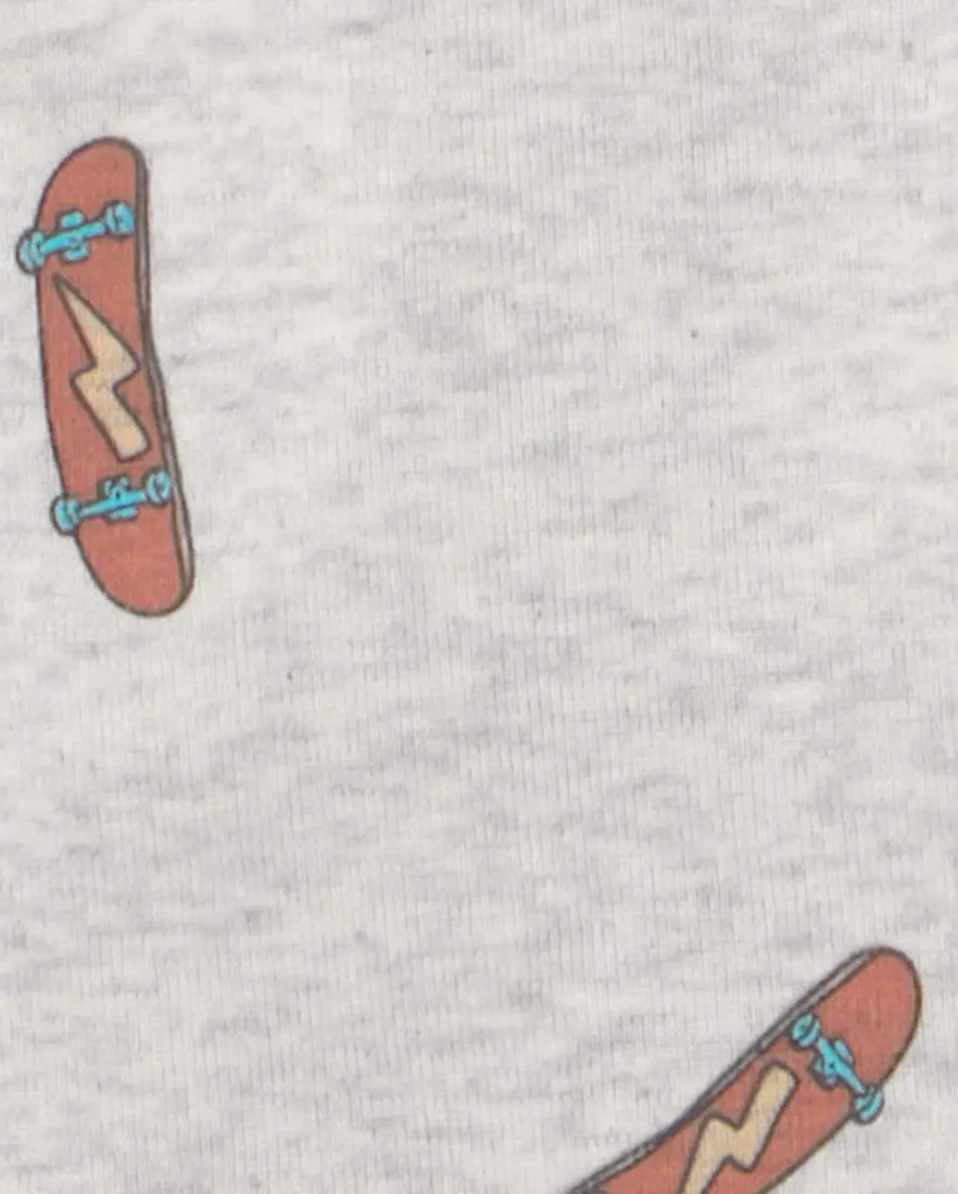 Outra vista de Pijama curto infantil 4 peças estampado - Multicor