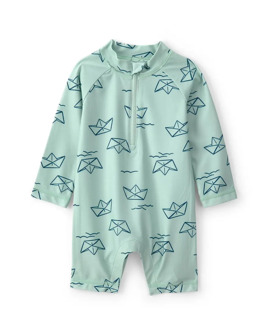 Macaquinho de praia bebê estampado - Verde