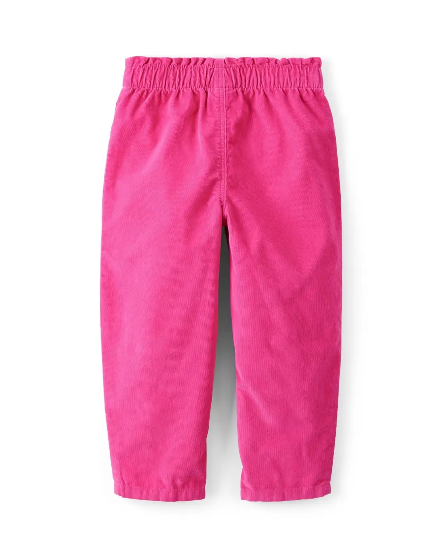 Outra vista de Calça sarja infantil baggy corações - rosa