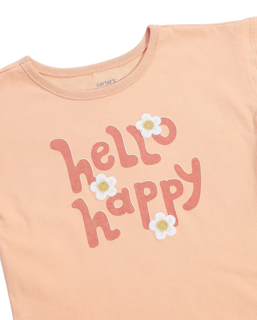Outra vista de Camiseta infantil estampa com bordados
